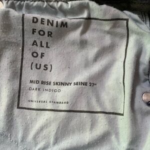 Universal Standard Siene Mid Rise Skinny Jeans Size 18 dark indigo